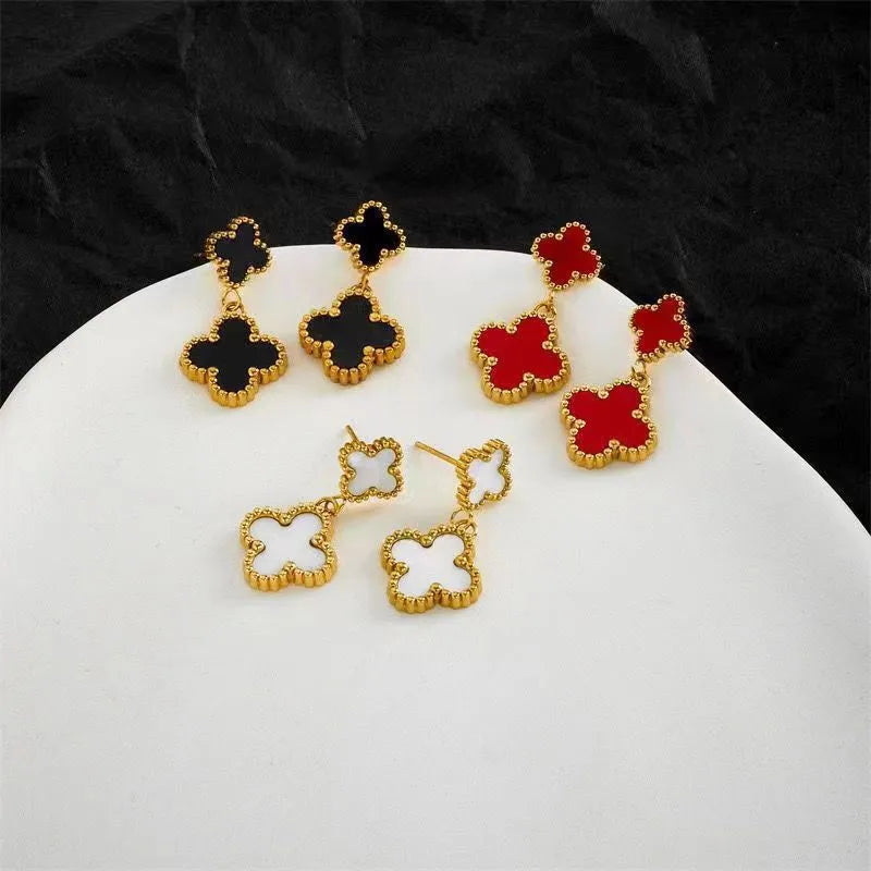 Boucles "White lucky"