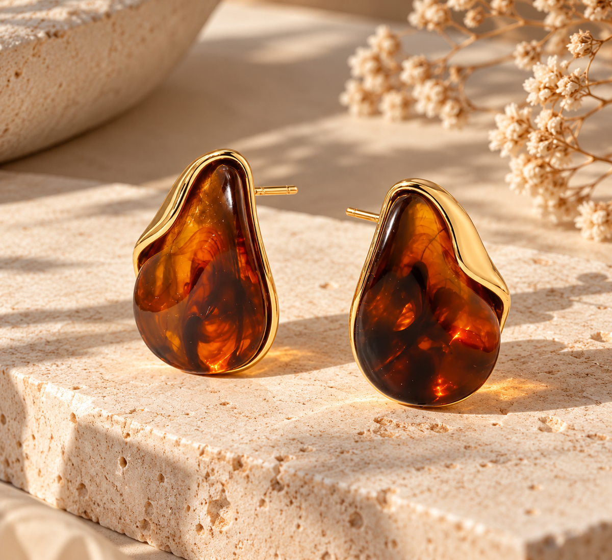 Boucles "Cognac"