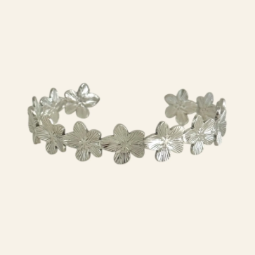 Bracelet "Rosea argent"
