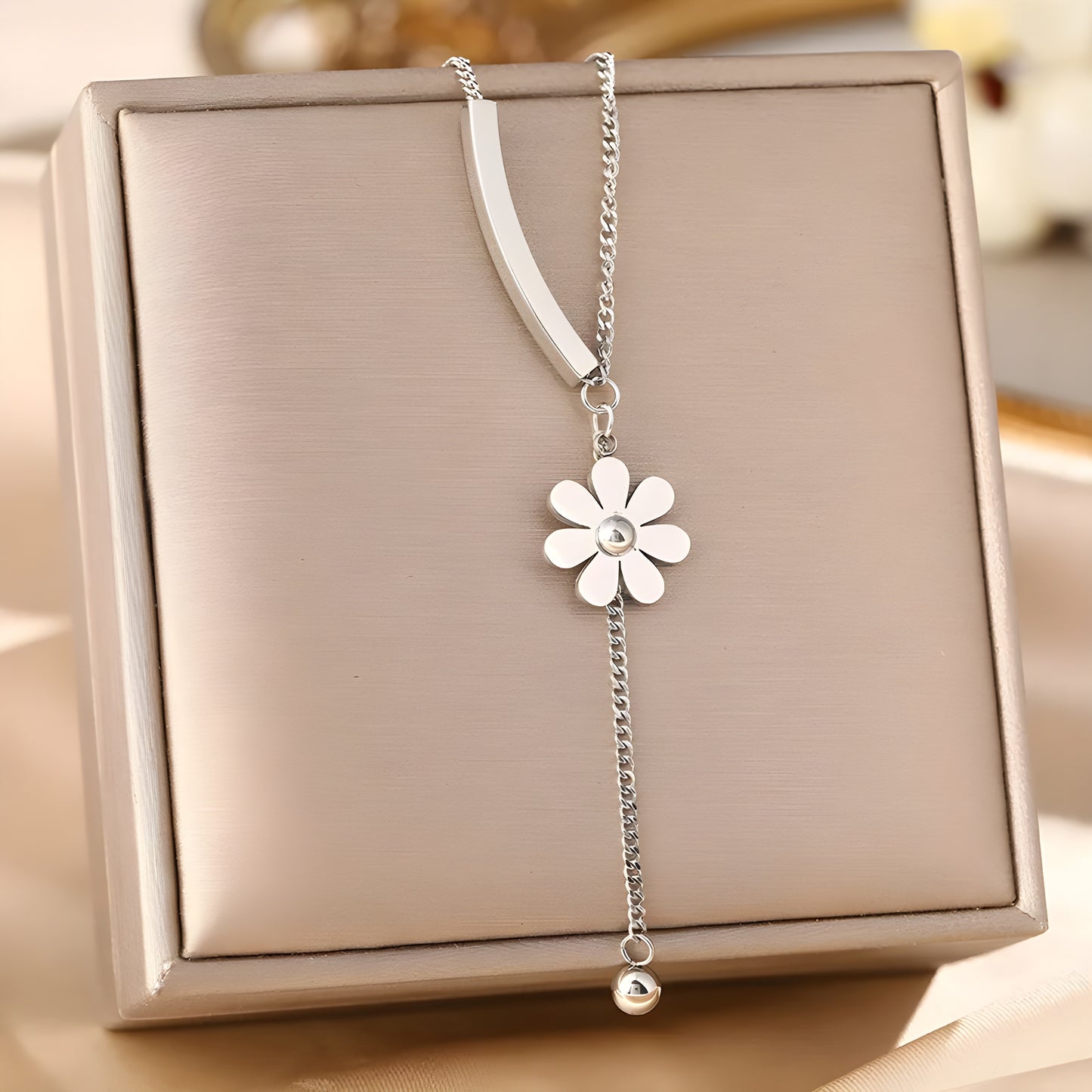 Collier "Flora argent"