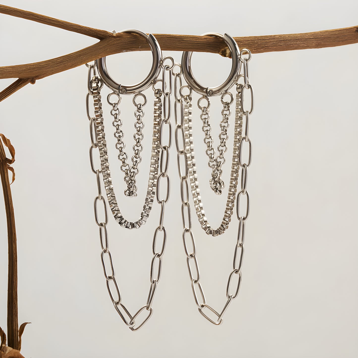 Boucles "Clary argent"