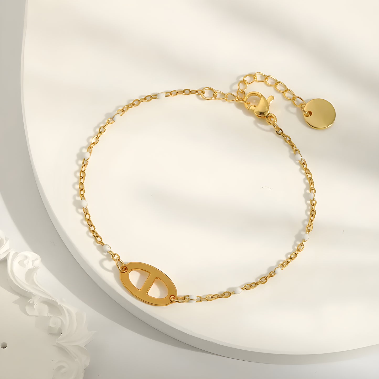 Bracelet "Maille blanc"