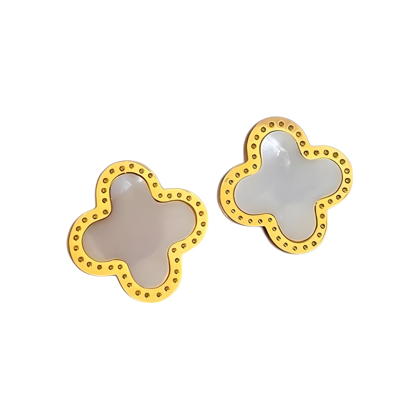 Boucles "White lucky 2"