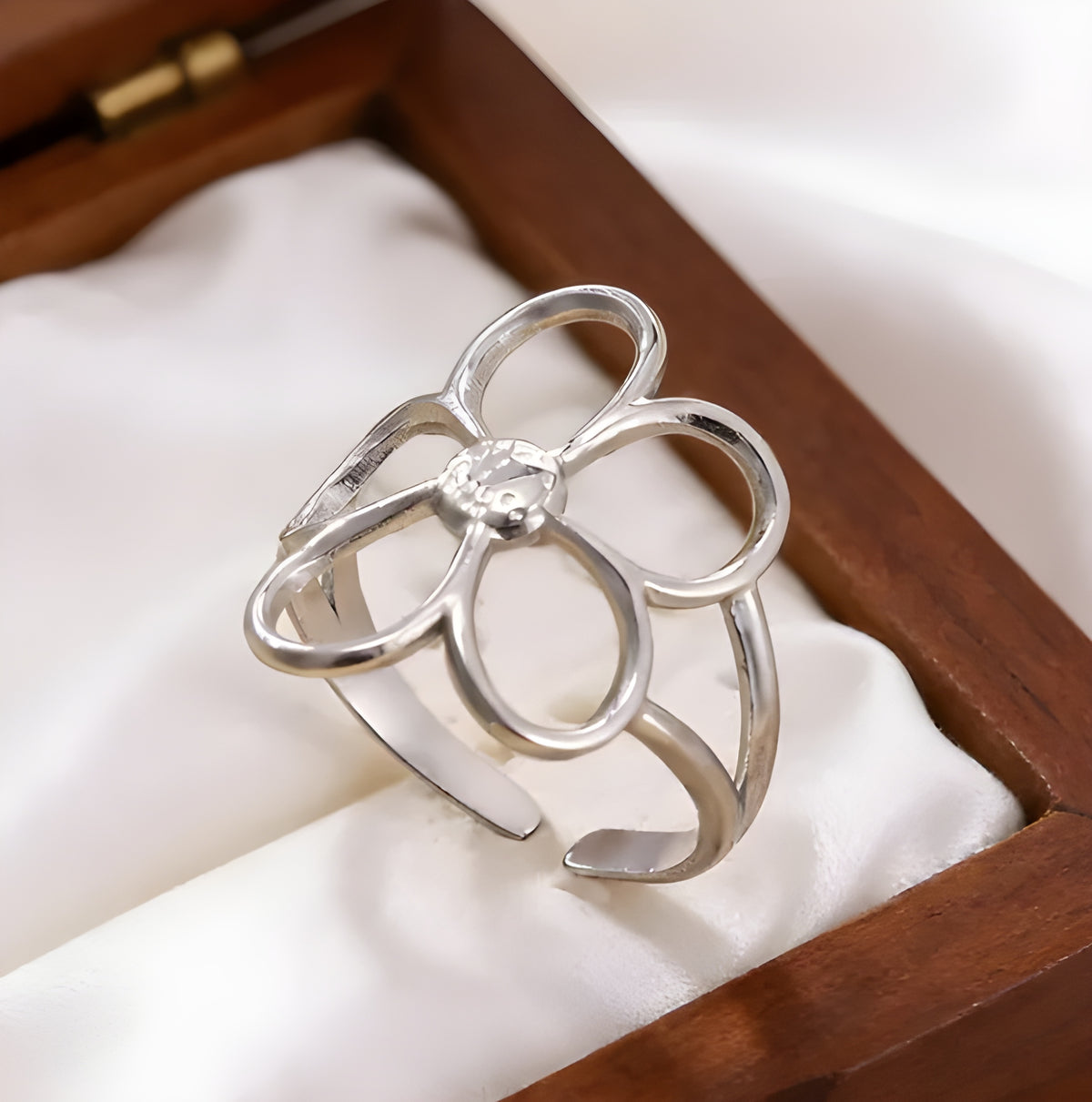 Bague " Flora argent"