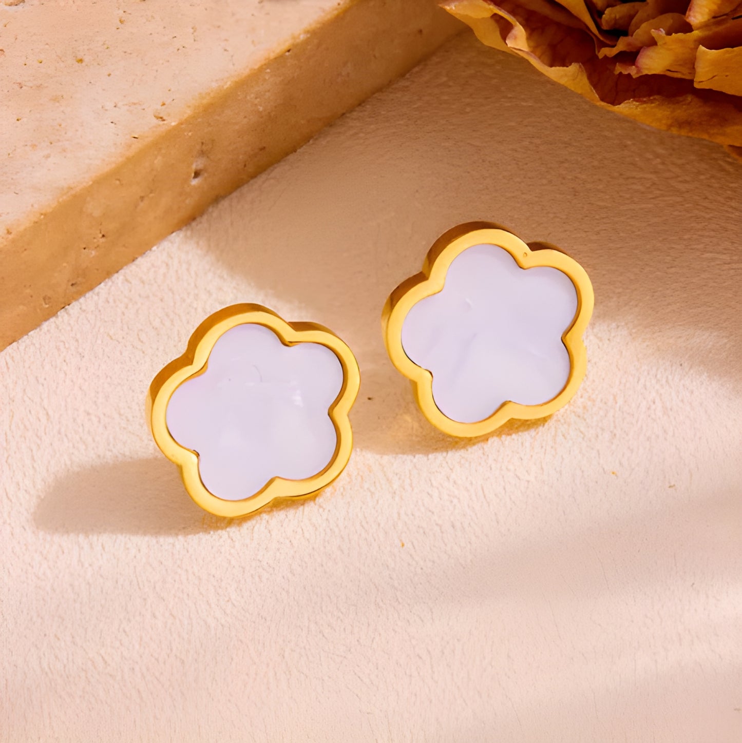 Boucles "White Lucky"