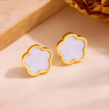 Boucles "White Lucky"