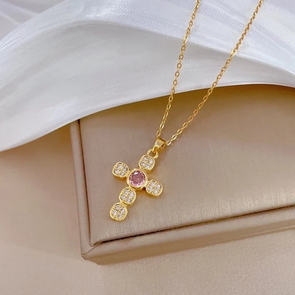 Collier Dorine rose"