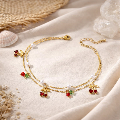 Bracelet de cheville "Cerise"
