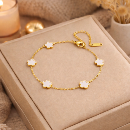 Bracelet "Rosy blanc"