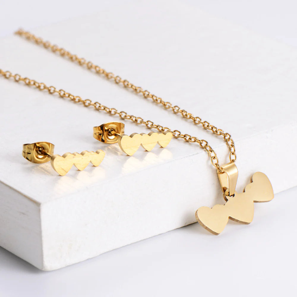 Collier / Boucles "Coeur"