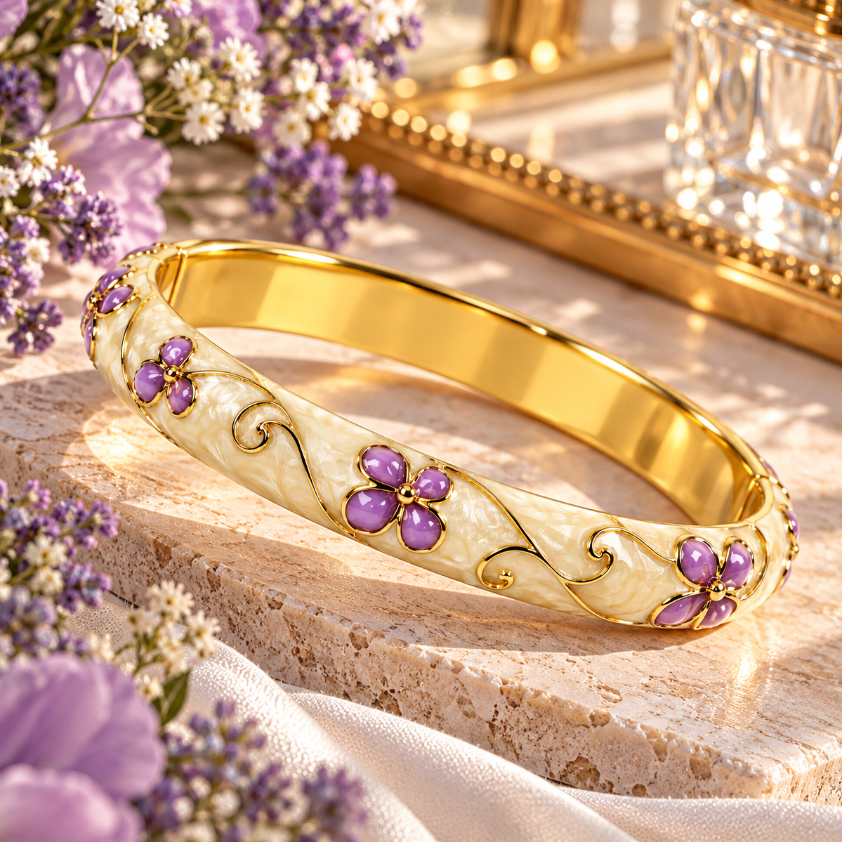 Bracelet "Capucine lilas"