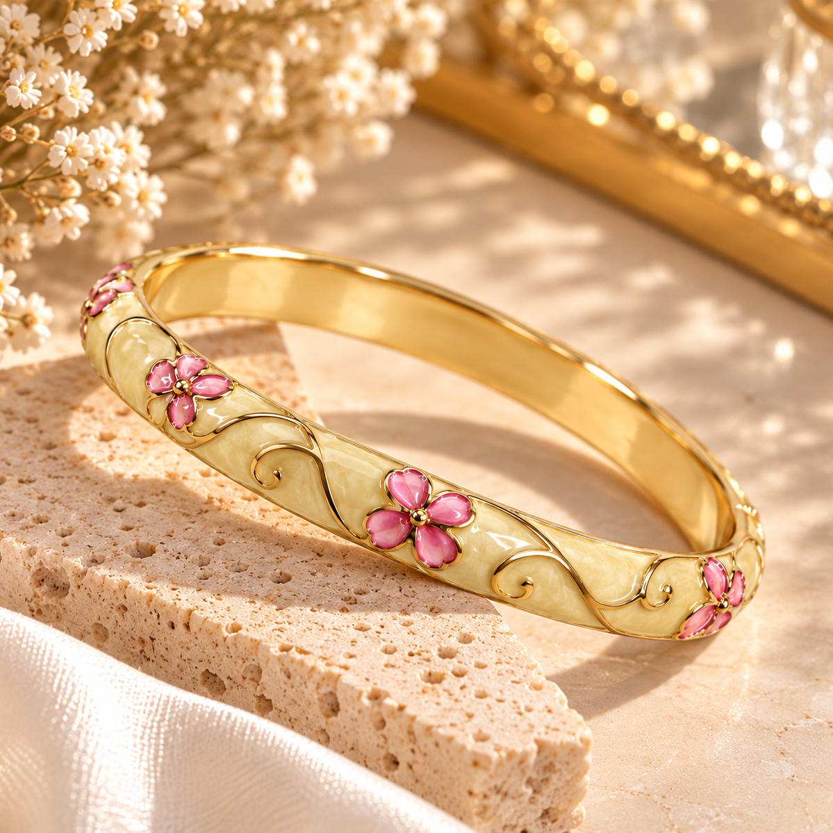Bracelet "Capucine ivoire"