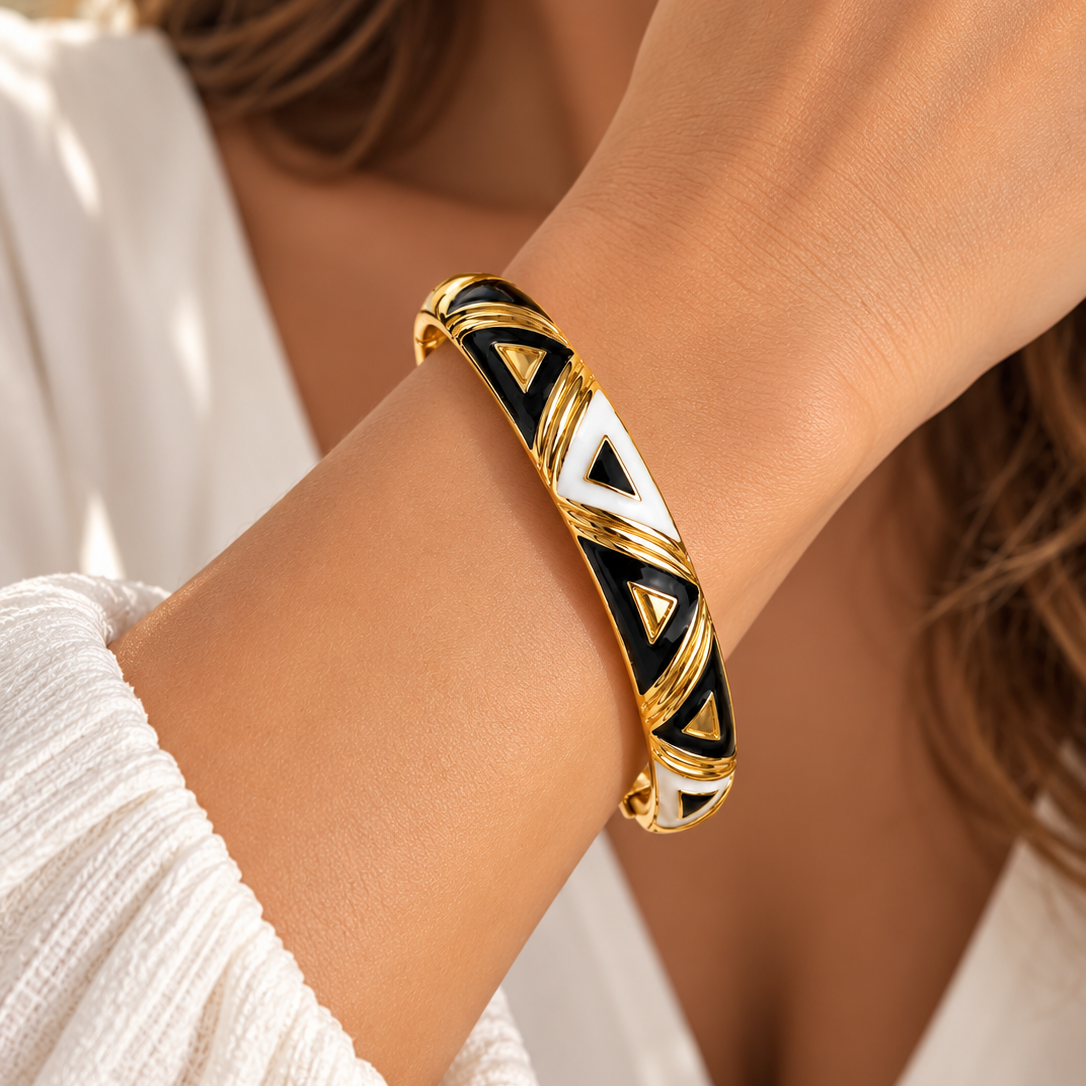 Bracelet "Totem noir et blanc"