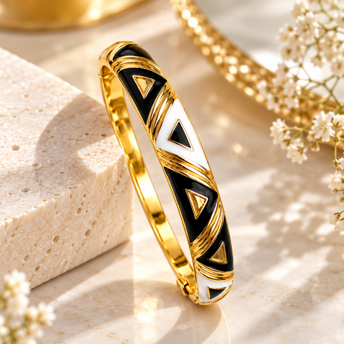 Bracelet "Totem noir et blanc"