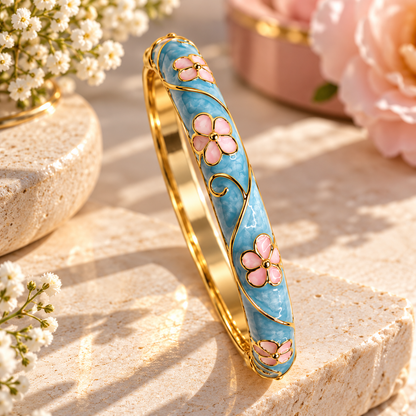 Bracelet "Capucine bleu"
