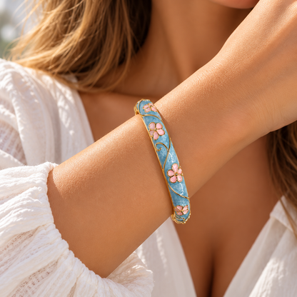 Bracelet "Capucine bleu"