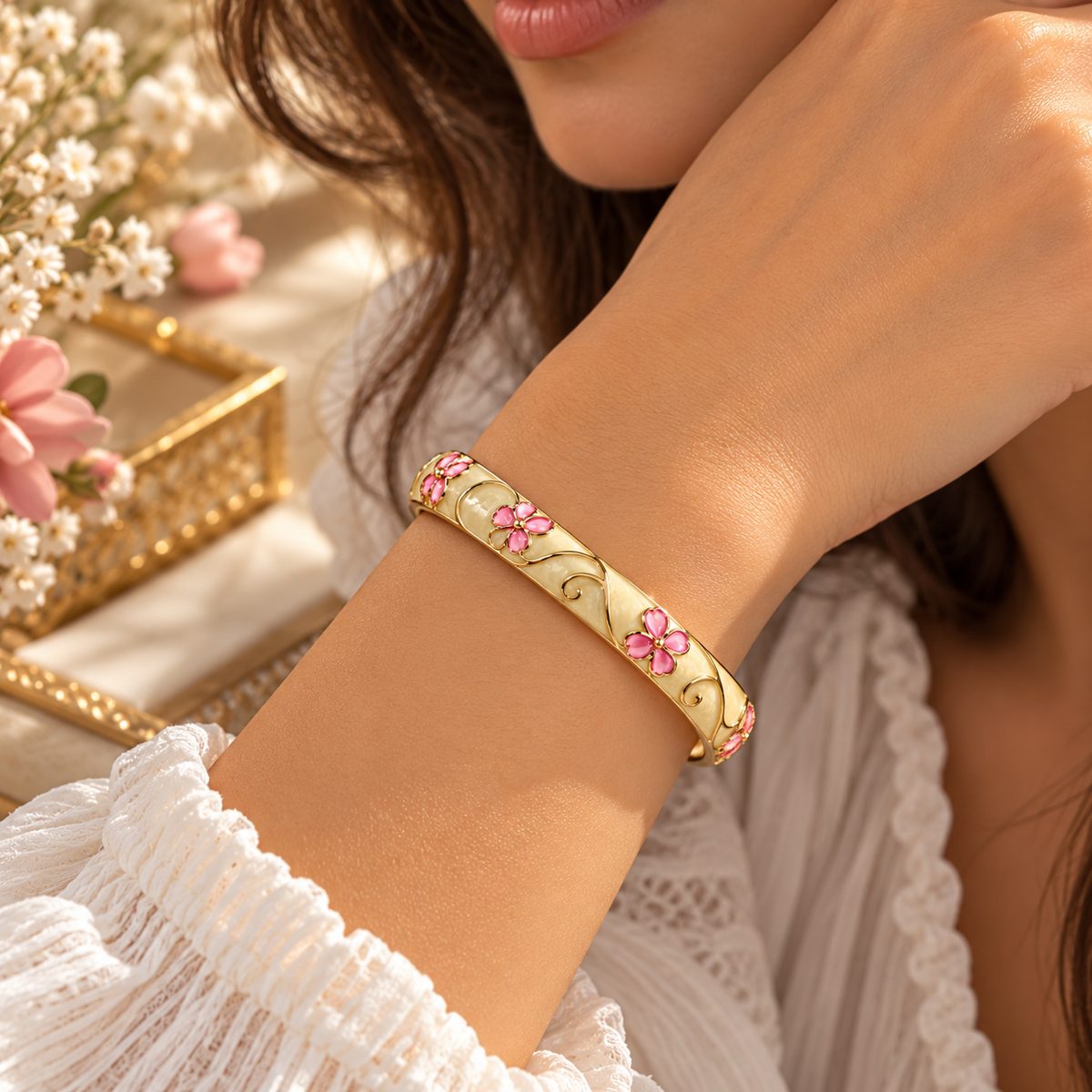 Bracelet "Capucine ivoire"