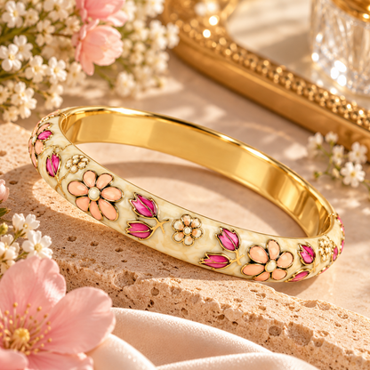 Bracelet "Dahlia crème"