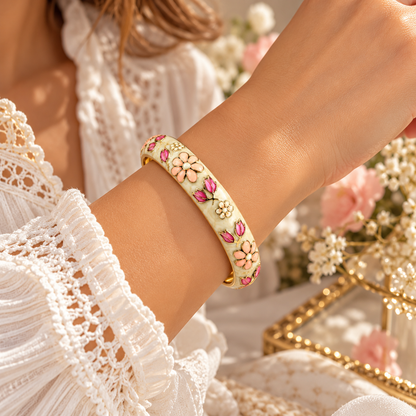 Bracelet "Dahlia crème"