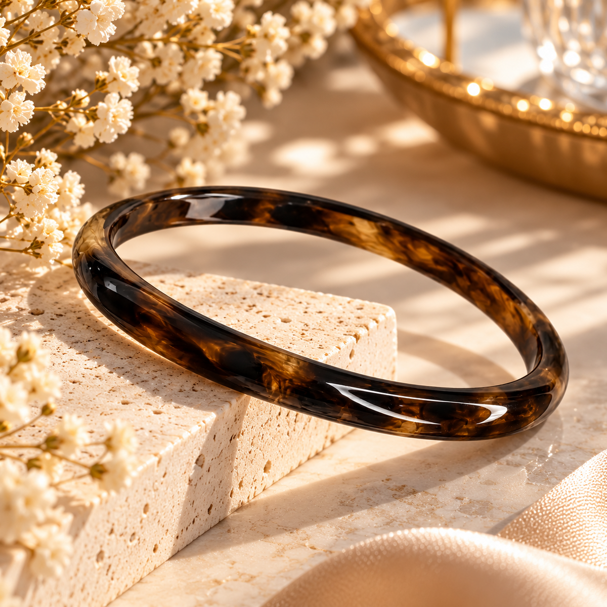 Bracelet "Olive chocolat"