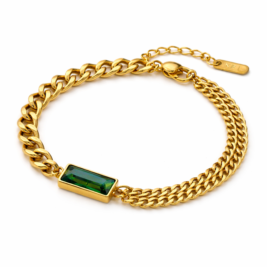 Bracelet "Émeraude Royale"