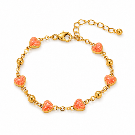 Bracelet "coeur rose2"