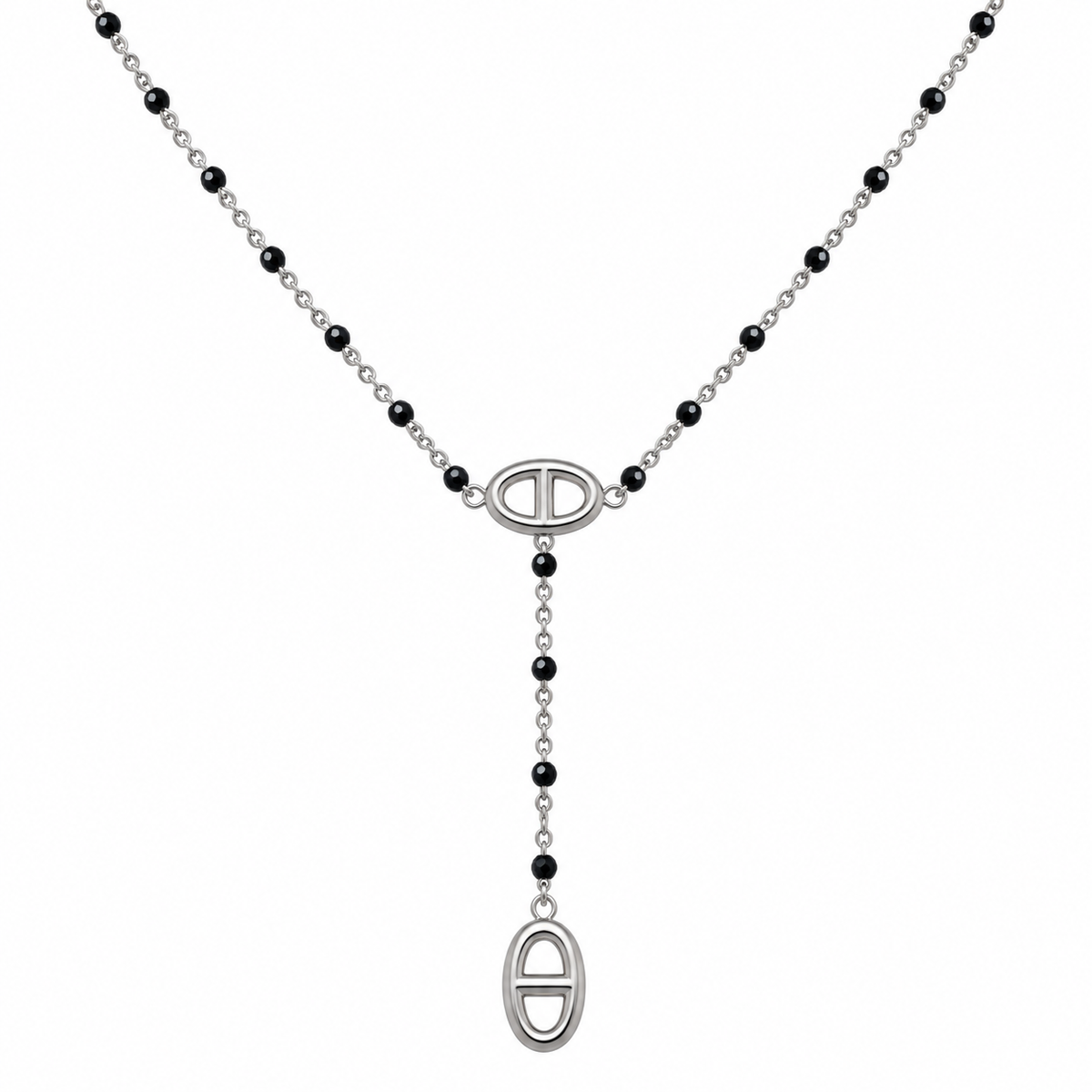 Collier "Minuit argent"