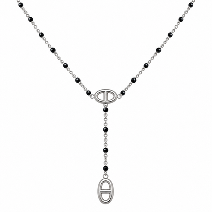 Collier "Minuit argent"