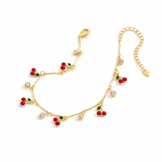Bracelet de cheville "Cerise 2"