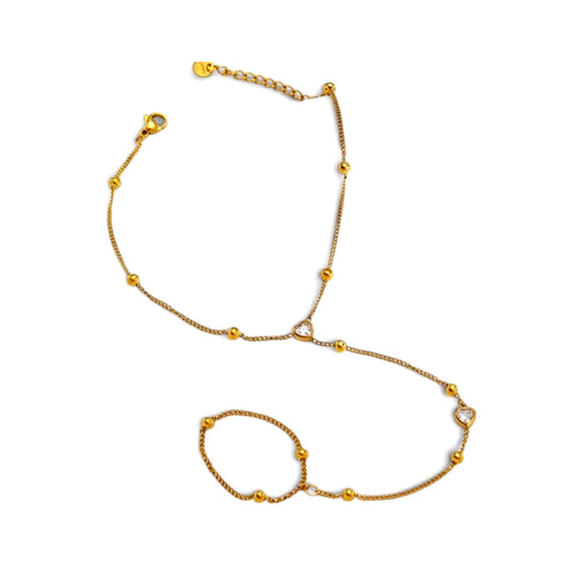 chaîne de main "Cœur Élégance"