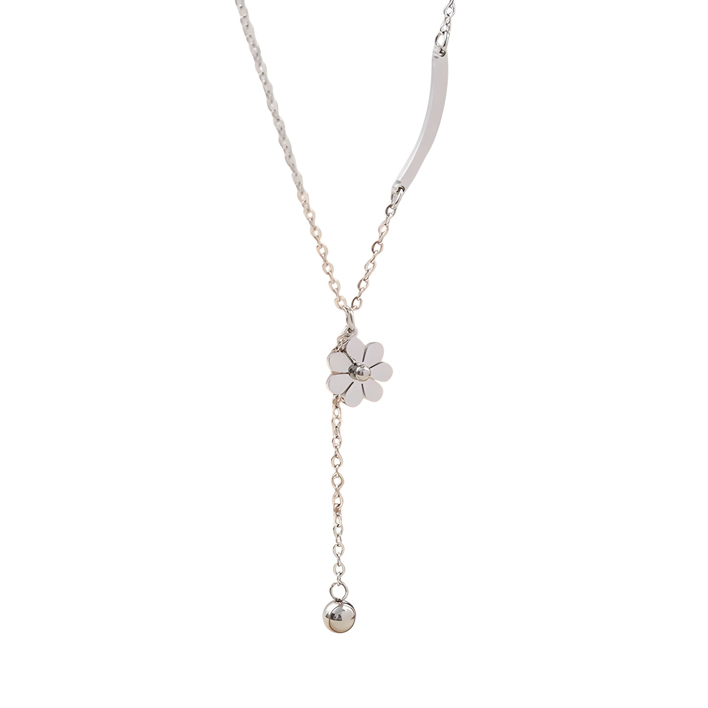 Collier "Flora argent"