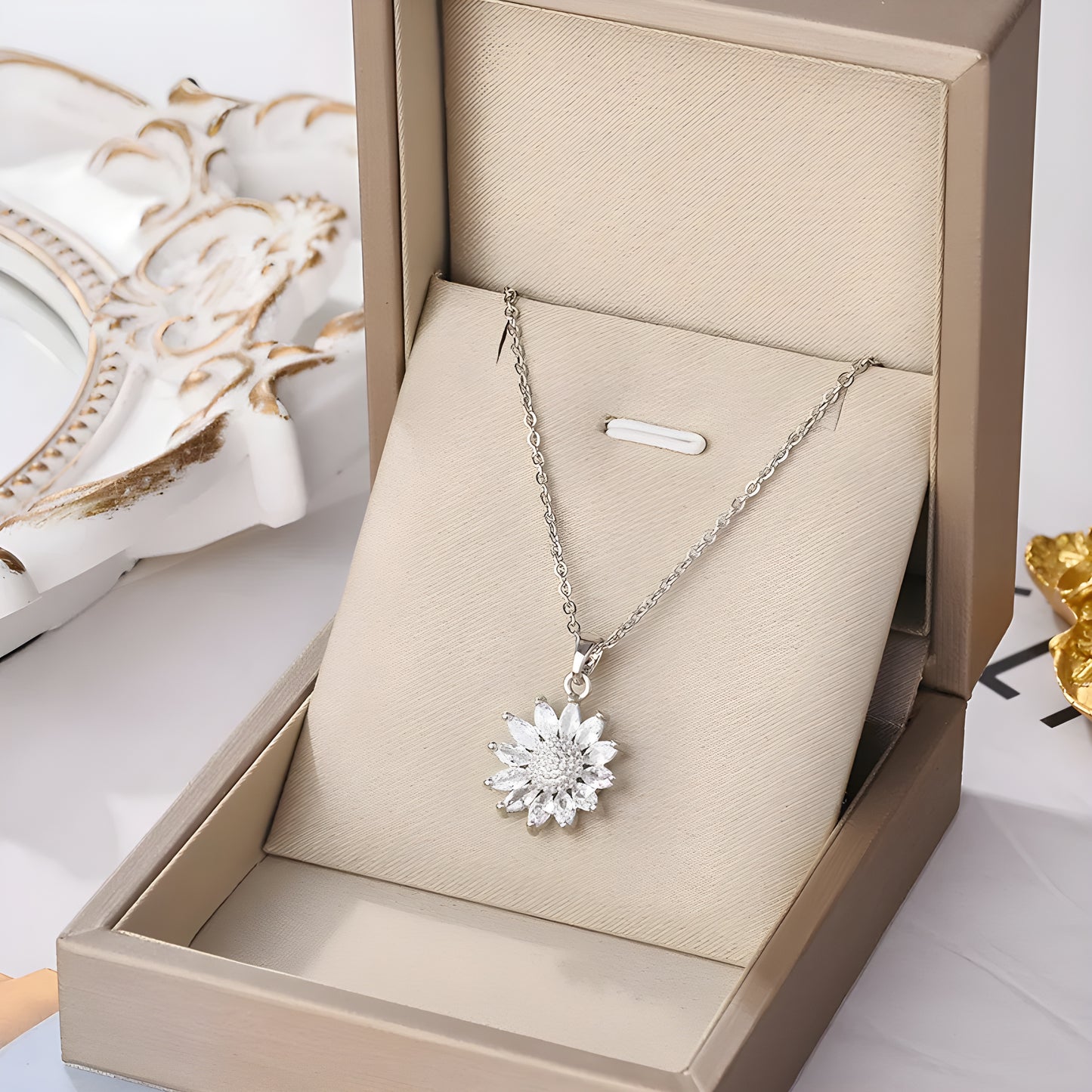 Collier "Amarine argent"