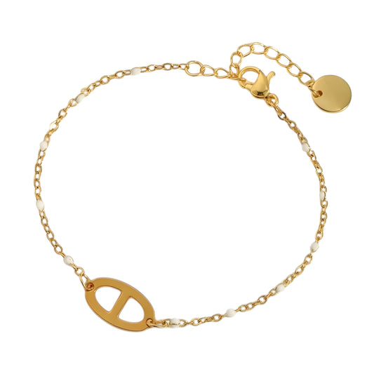 Bracelet "Maille blanc"