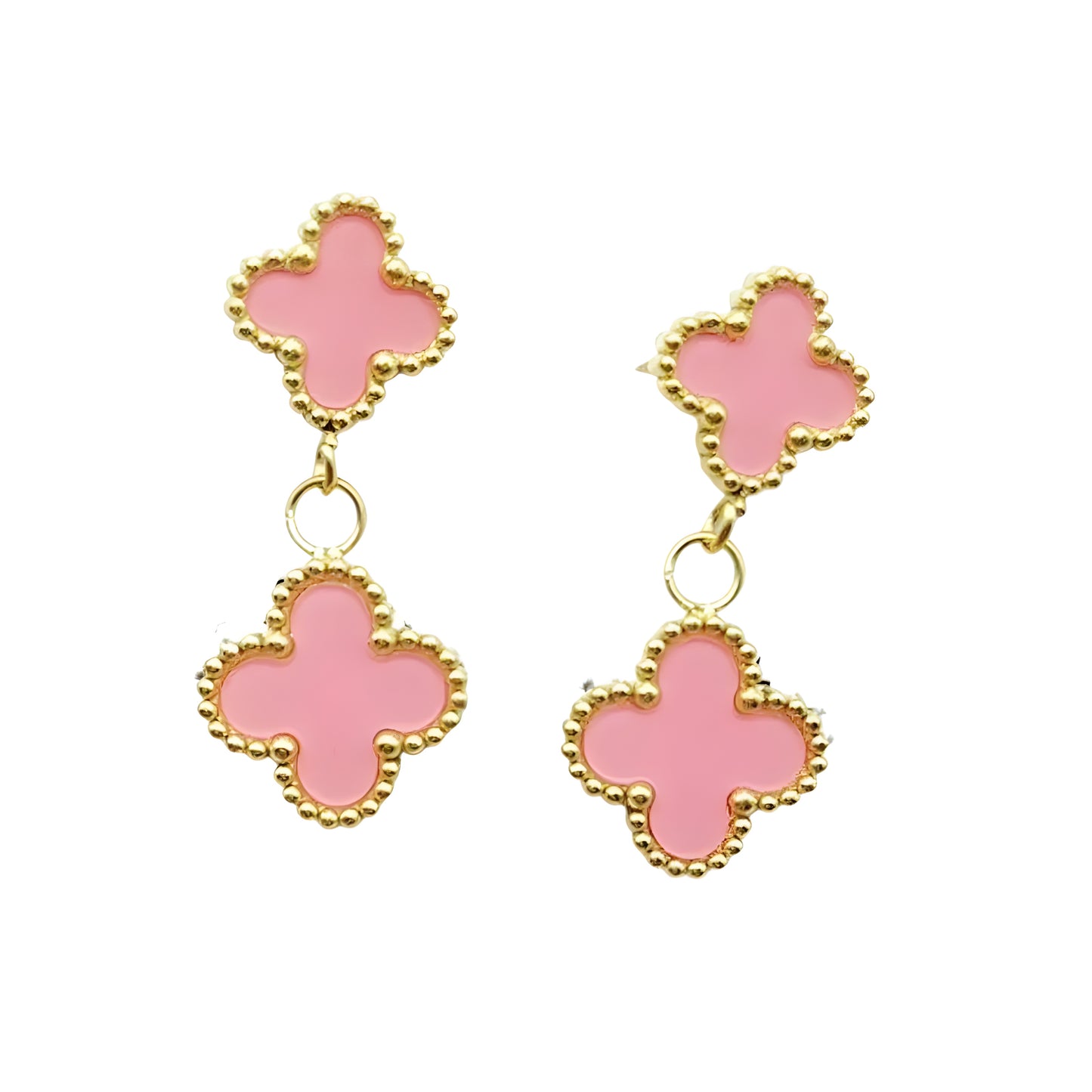 Boucles "Pink lucky"