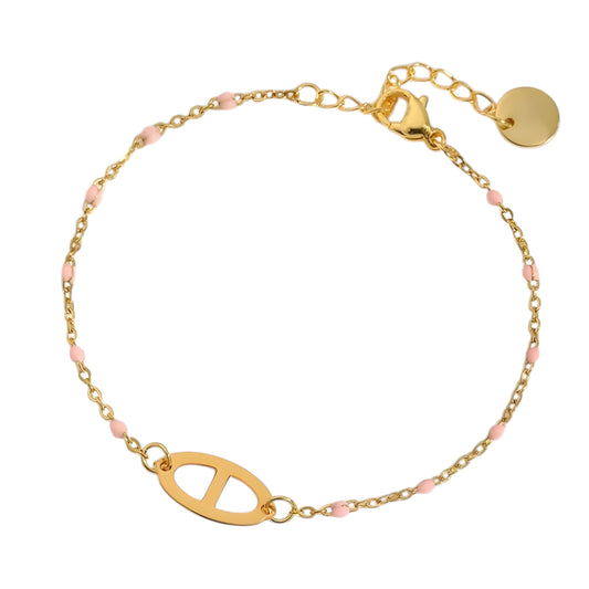 Bracelet "Maille rose"