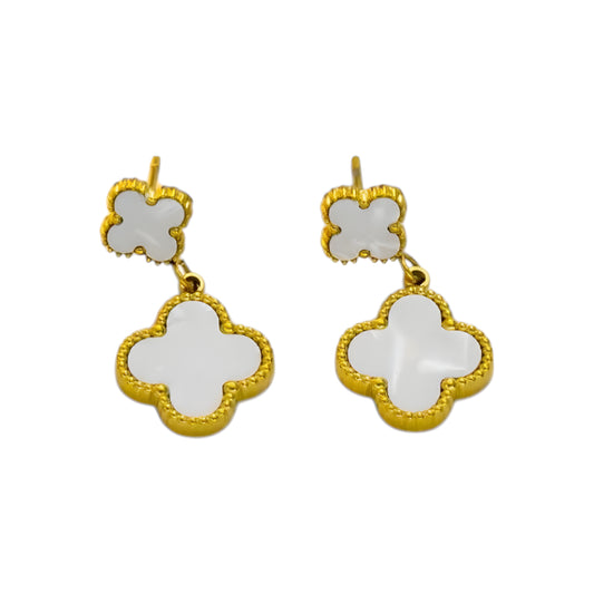 Boucles "White lucky"