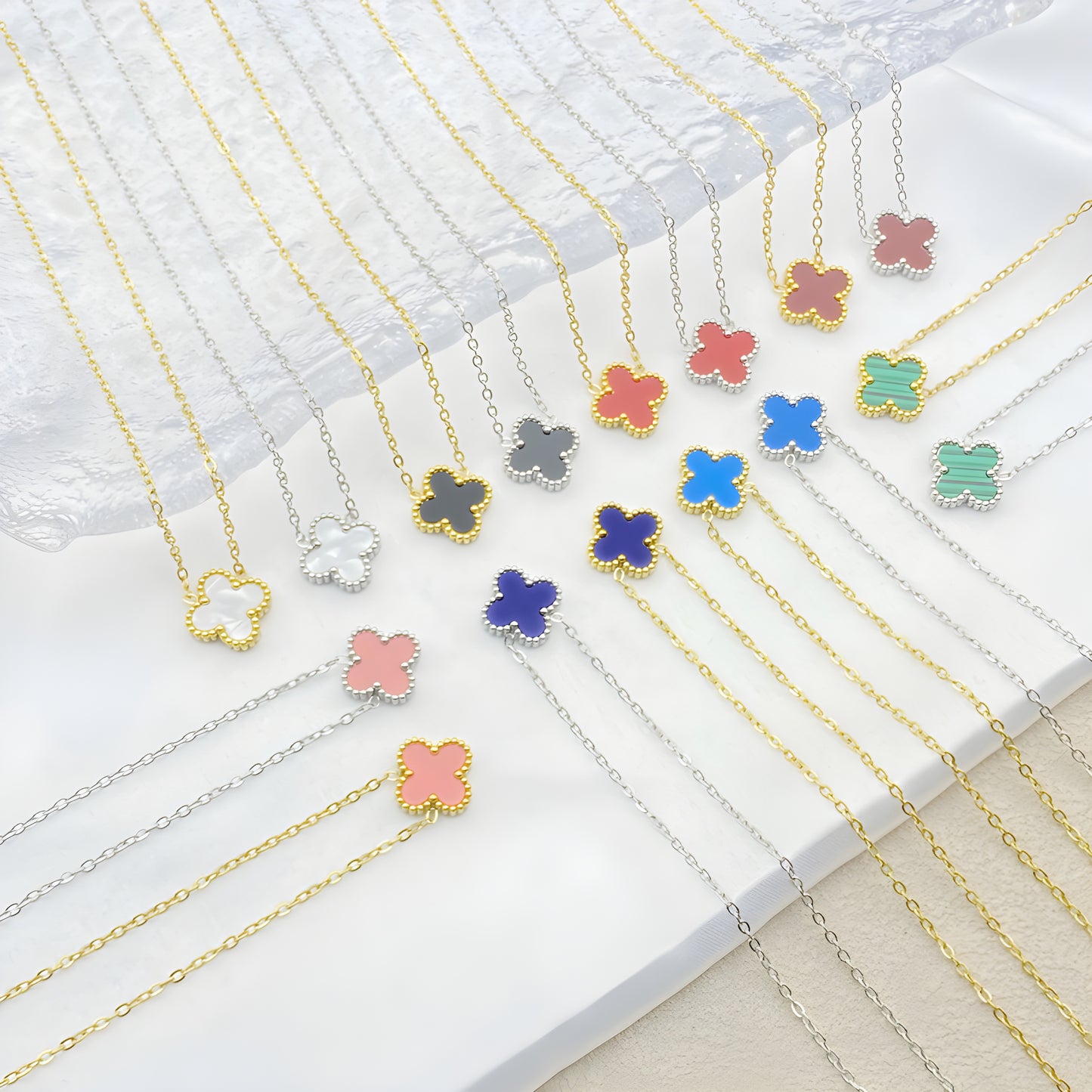 Collier "Luckt blanc"