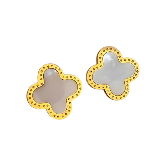 Boucles "White lucky 2"