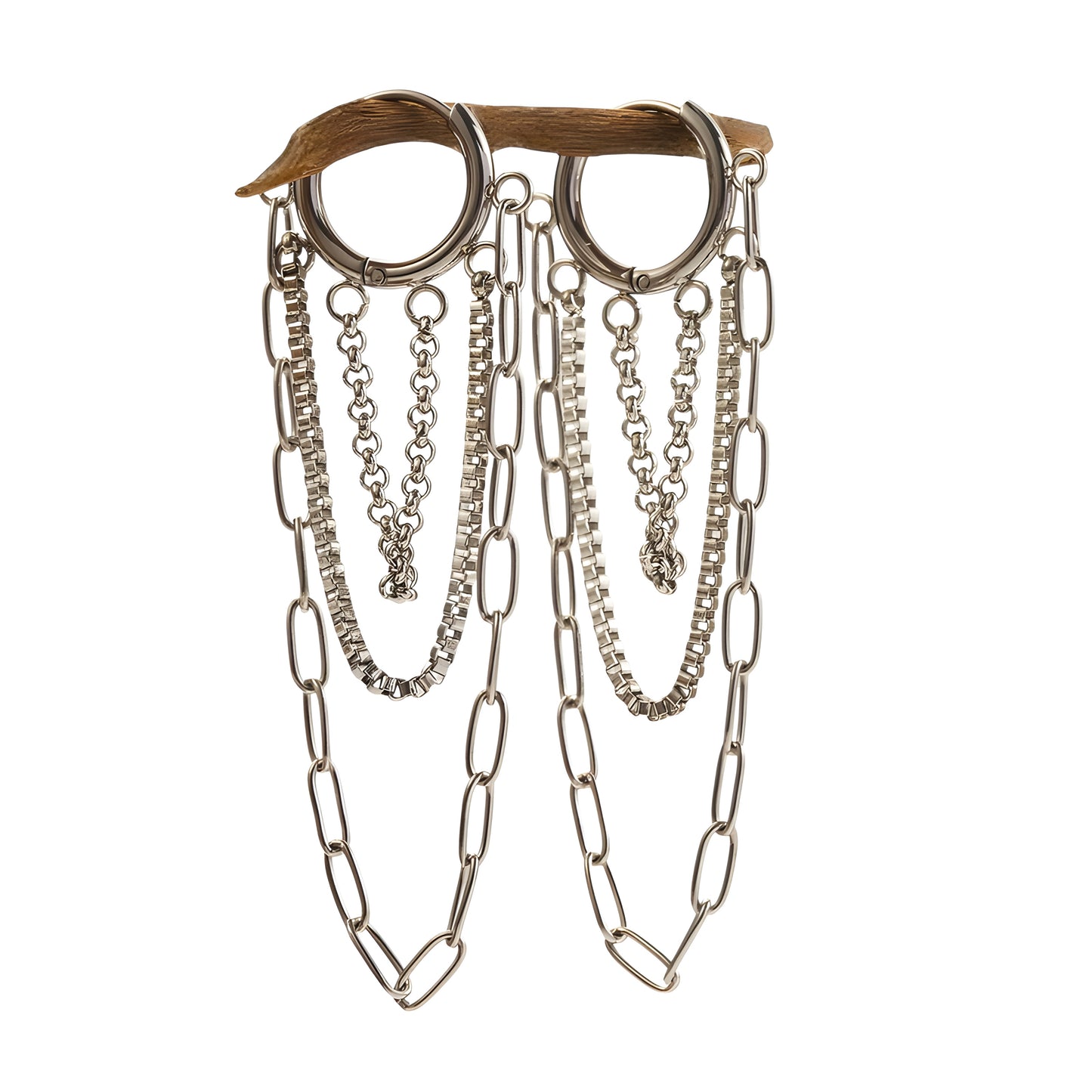 Boucles "Clary argent"